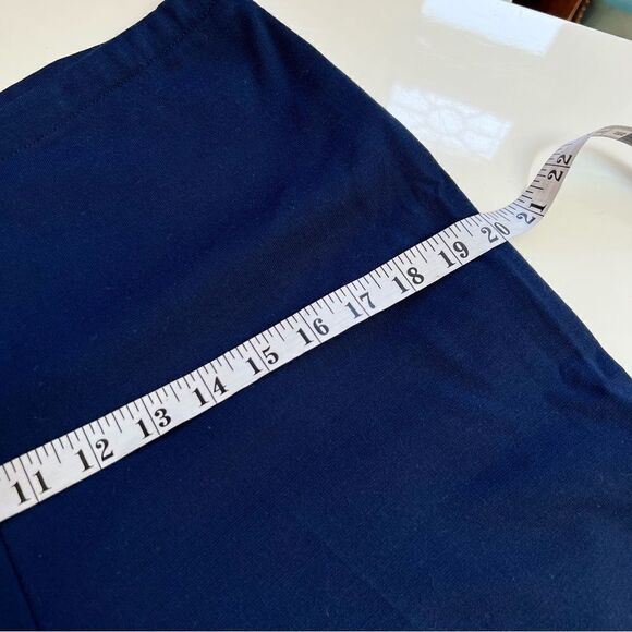 Vintage 1970s Navy Stretch Knit Wide Leg Trousers / Lounge Pants - Picture 5 of 7